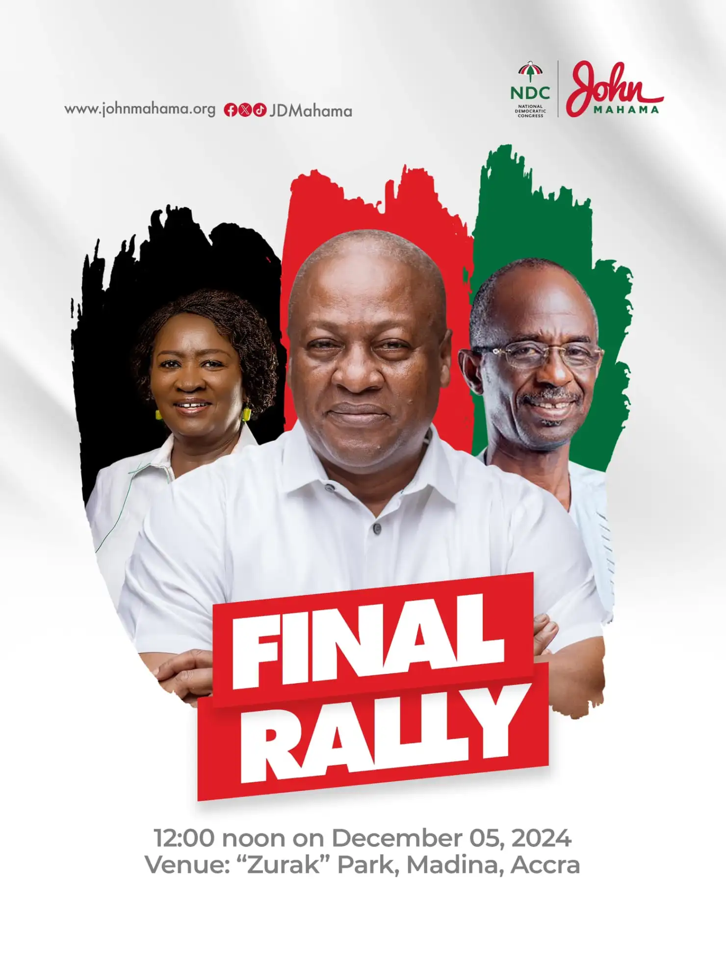 Final Rally Election 2024: NDC to hold its final rally in Accra on Dec. 5